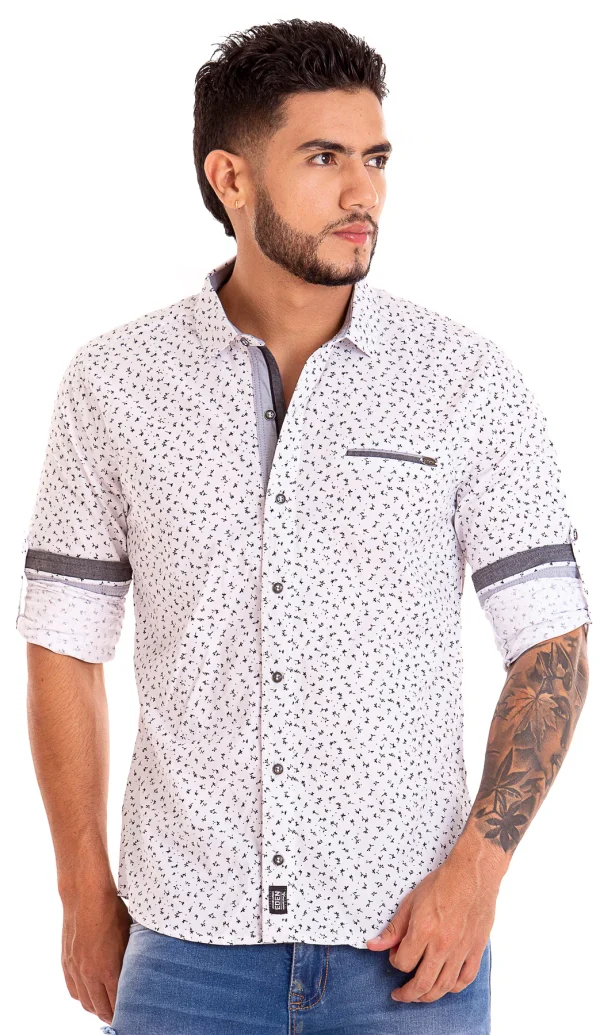 CAMISA DE HOMBRE MANGA LARGA OLIVEIRA - Imagen 2